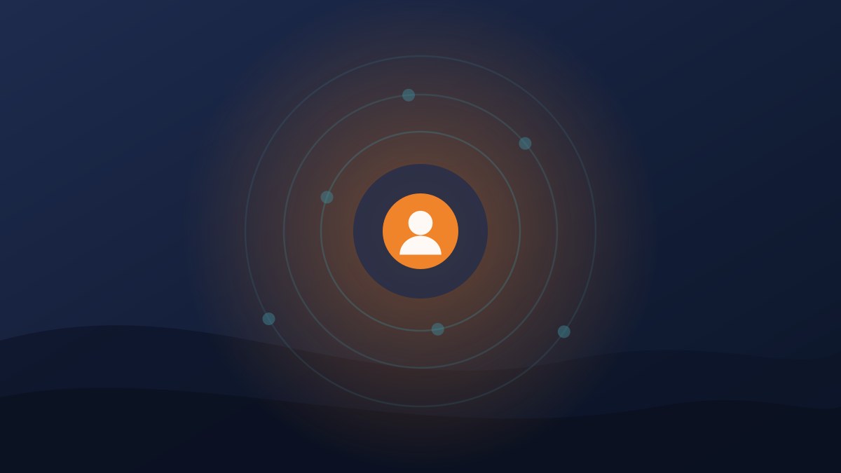 Illustration of a single calm figure surrounded by quiet concentric rings, showing how to enjoy being alone
